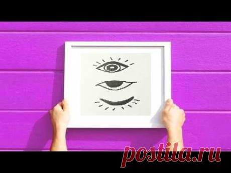 КАК НАРИСОВАТЬ ПОСТЕР НА СТЕНУ - ГЛАЗА