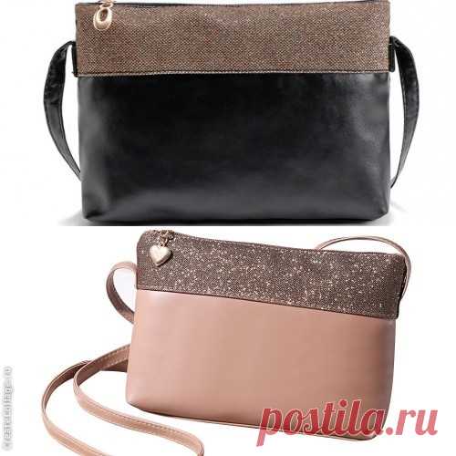 Сумка-кроссбоди с золотой вставкой (в наличии карамельный и черный) - Сумки, кошельки, косметички / СЮРПРАЙЗ