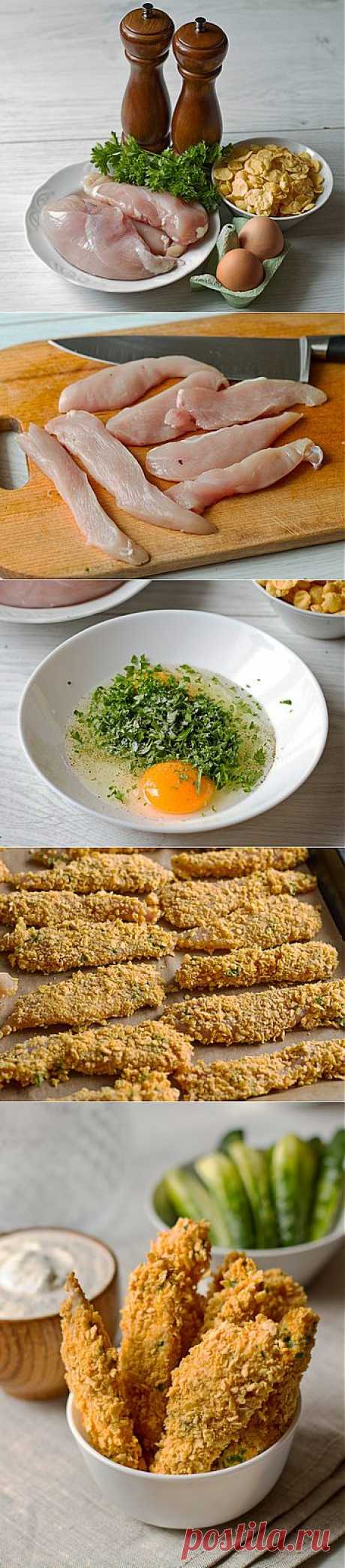 Пошаговый фото-рецепт куриного филе в кукурузных хлопьях | Вторые блюда | Вкусный блог - рецепты под настроение