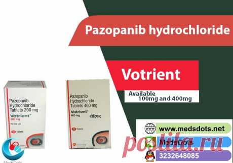 Buy Pazopanib 200mg Tablets is the generic of Votrient tablets work on remove the  cell of soft tissue sarcoma and renal cell carcinoma of cancer from the root with MedsDots is the True Indian Pharmacy that exports Generic Votrient tablets in very low price that can take everyone. MedsDots wants to safe you and provide reliable services at your doorsteps all over the world like USA, Hong Kong, China, Australia, UK, UAE, Jordan, Saudi Arabia, Pakistan, Malaysia, Singapore, Ukraine, Russia etc