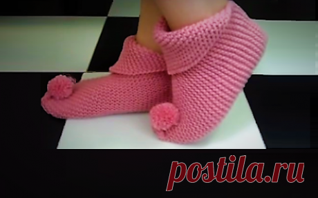 Простейший способ связать домашние тапочки | Идеи рукоделия | Яндекс Дзен