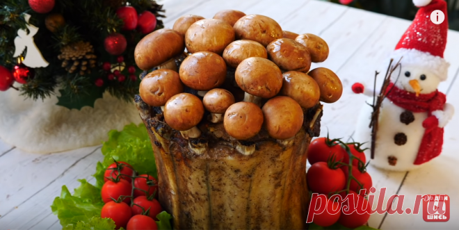 Коронное горячее блюдо на Новый год "Мясной пенёк" | Ольга Матвей | Готовить Просто | Яндекс Дзен