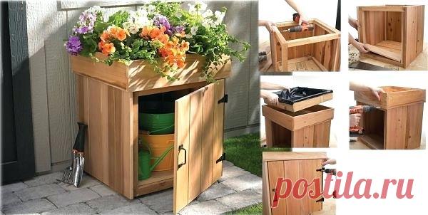 Два в одном: ящик и клумба )
