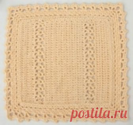Кухонное полотенце крючком по уроку.