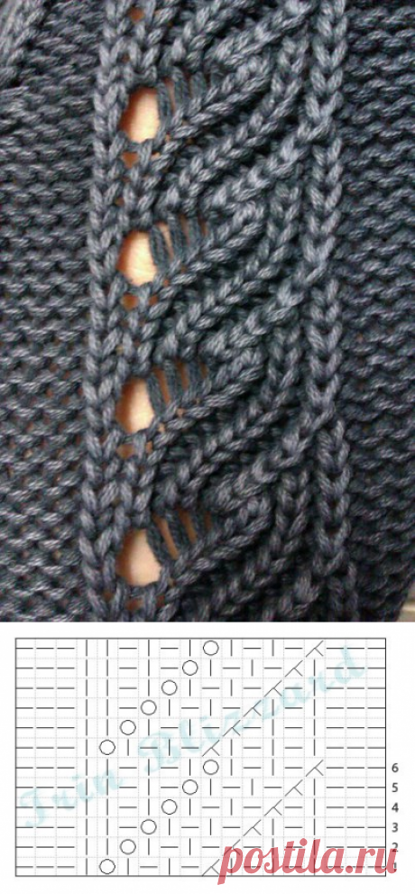 Узор спицами: Ажурная дорожка