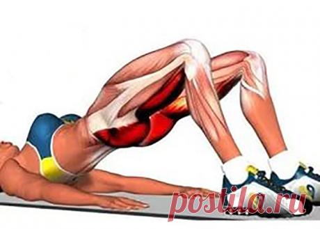 Фантастическое упражнение – мостик лежа сотворит чудо с вашим телом! Красивая попа, изящная талия, подтянутое тело…