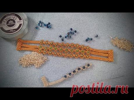 Starting a 3 Strand Crystal Bracelet