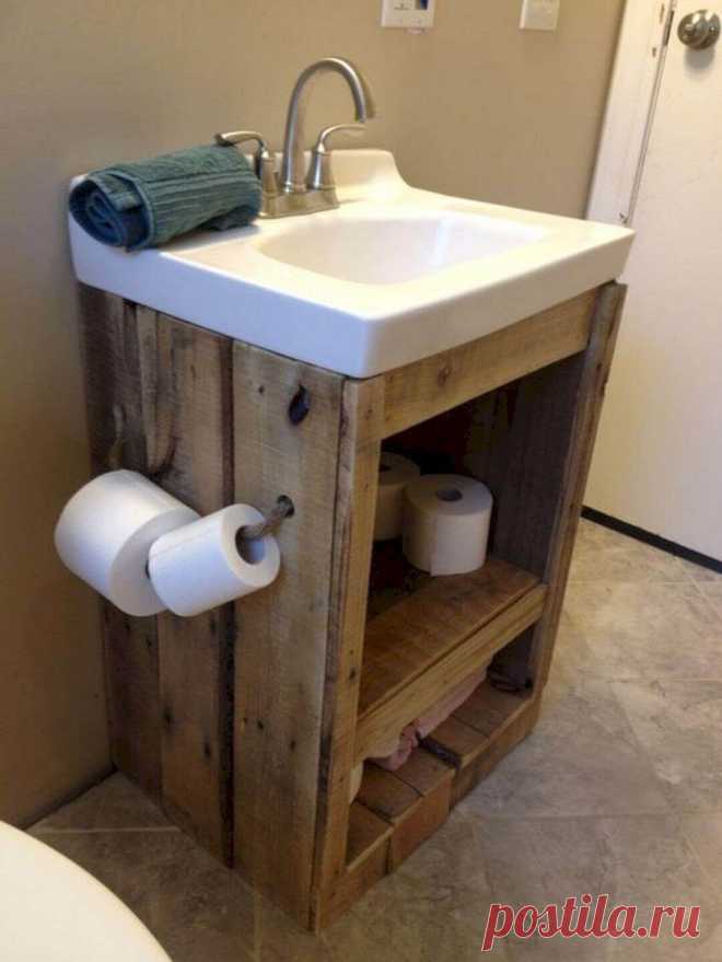 31+ Impressive DIY Rustic Farmhouse Bathroom Vanity Ideas