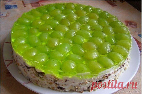 ТОРТ БЕЗ ВЫПЕЧКИ ВИНОГРАДИНКА.