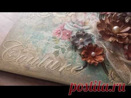 Tag floral con Mix media