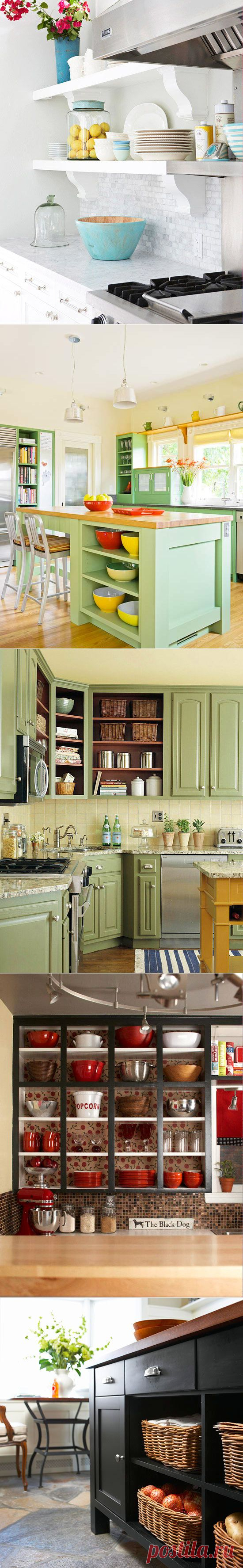 Кухня с открытыми полками | Фотографии красивых интерьеров