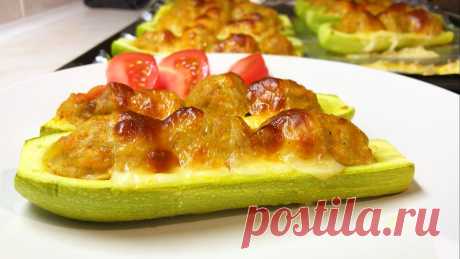 Мясные кабачки в духовке, очень сочно и вкусно. | В гостях у Аннушки Рецепты | Яндекс Дзен