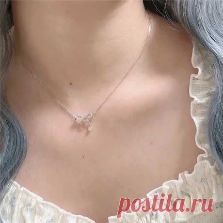 Женское ожерелье с инкрустацией в виде бабочки | AliExpress