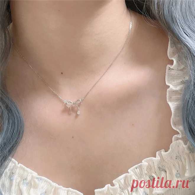 Женское ожерелье с инкрустацией в виде бабочки | AliExpress