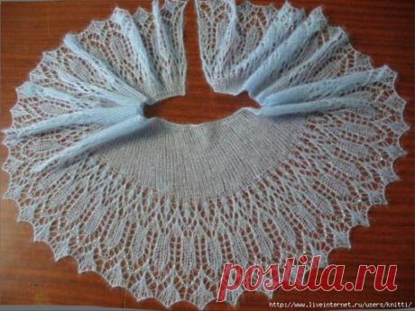 Какая нежность! Похожа на милый воротничок! #схемы