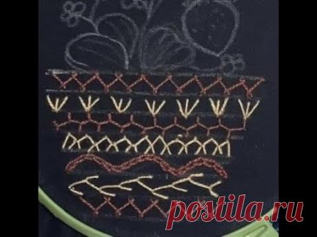 КАК научиться вышивать!? Самые первые шаги. Декоративные стежки для новичков.