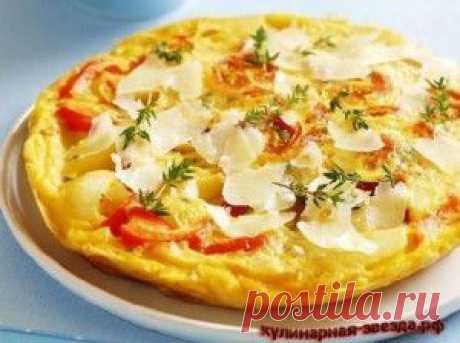 Омлет с картофелем и оливками