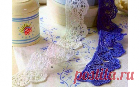 Декоративная кайма - Эфария Декоративная кайма для украшения изделий. Схема вязания крючком источник