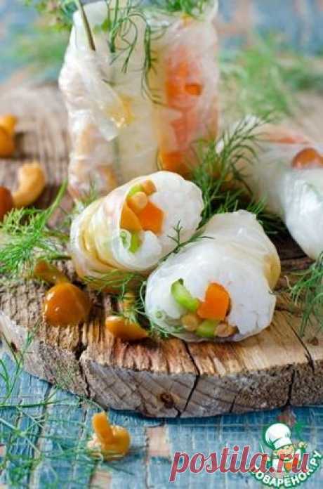 Спринг-роллы с грибами и овощами - кулинарный рецепт