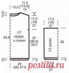 Вязание для начинающих крючком, спицами. Узоры, схемы и модели. - Пуловер из пряжи секционного крашения