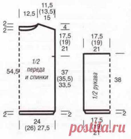 Вязание для начинающих крючком, спицами. Узоры, схемы и модели. - Пуловер из пряжи секционного крашения