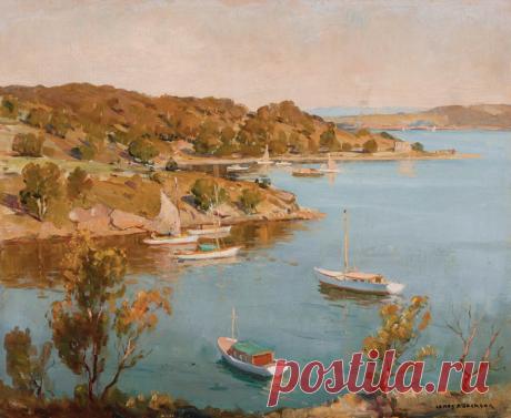 Вечер, Клонтарф, Средняя гавань (Evening, Clontarf, Middle Harbor)
 ХУДОЖНИК JAMES R. JACKSON / ДЖЕЙМС Р. ДЖЕКСОН (АВСТРАЛИЯ, 1882-1975)