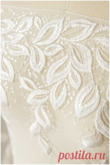 Leaf lace fabric wedding lace fabric bridal lace Couture Lace Sequin Lace fabric wedding dress lace Flower lace fabric L17 011 - MommyGrid.com