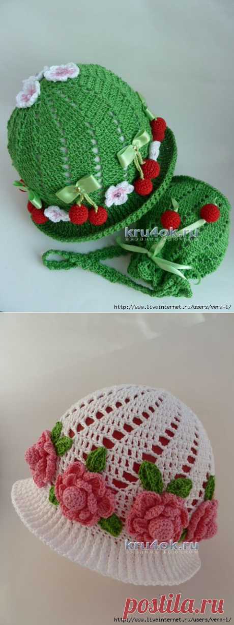 Вязаные крючком шапочки — работы Марины Стоякиной