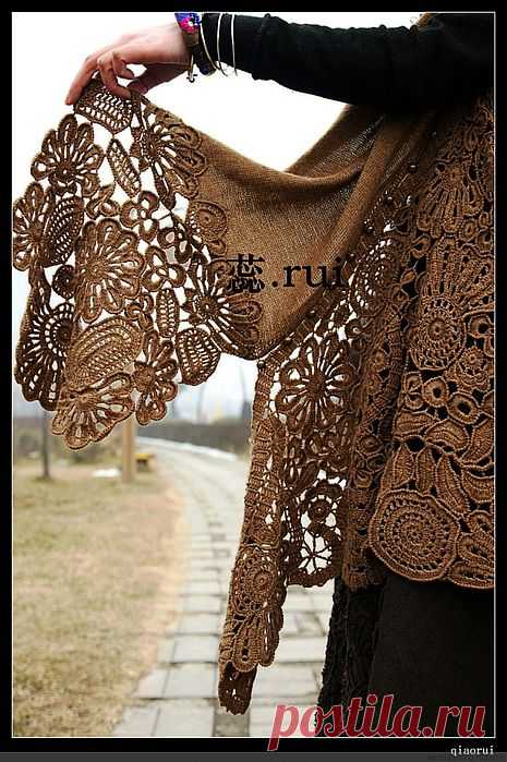 Техника вязания ирландского кружева.