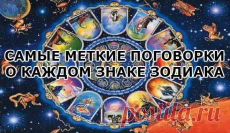САМЫЕ МЕТКИЕ ПОГОВОРКИ О КАЖДОМ ЗНАКЕ ЗОДИАКА — Копилочка полезных советов