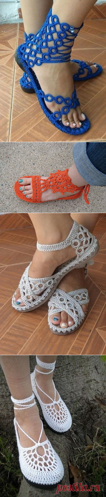 Вязаная обувь своими руками. Красиво и необычно.