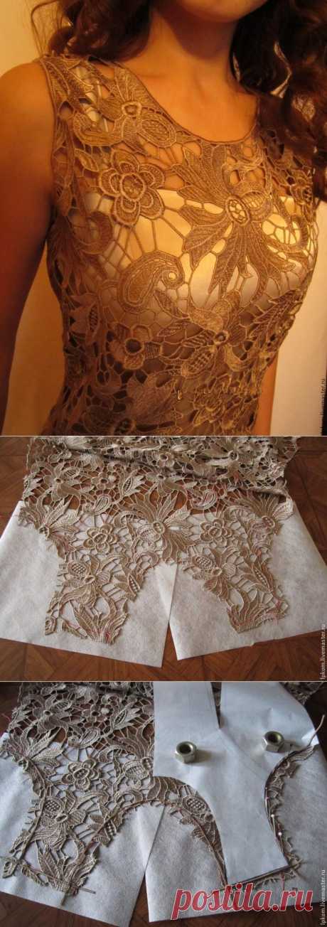 НАША СТРАНА МАСТЕРОВ: Шьем кружевное платье: горловина и &quot;невидимые&quot; вытачки