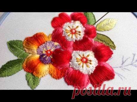 ВЫШИВКА: ЦВЕТЫ ПУФЫ \   EMBROIDERY: PUFFED FLOWER