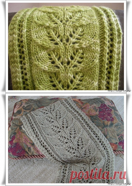 Шарф спицами