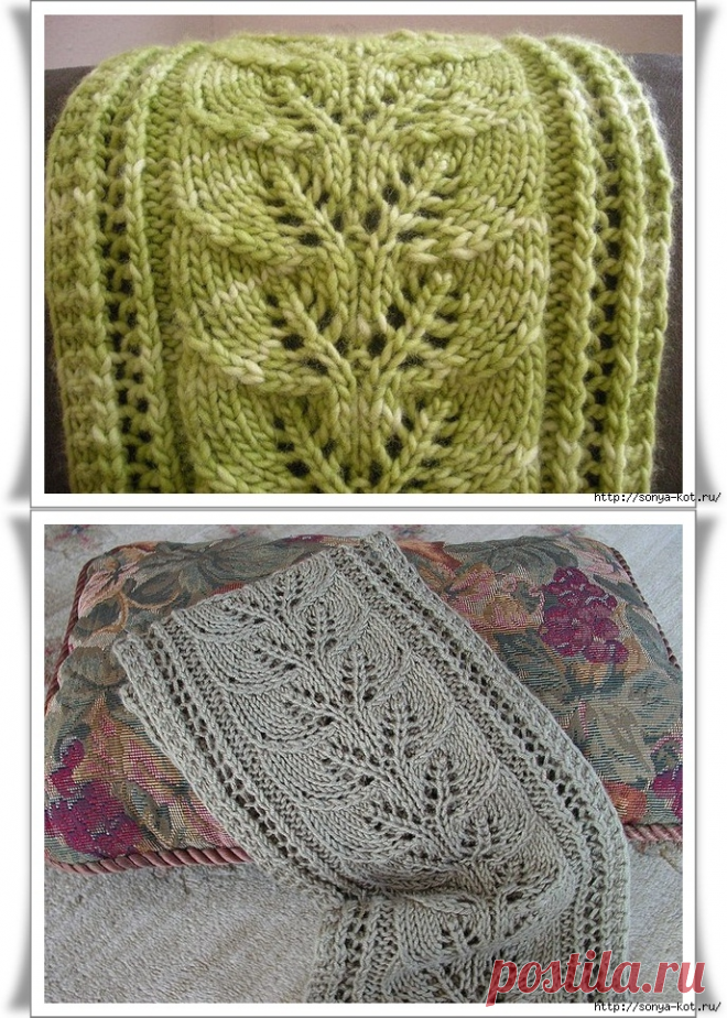 Шарф спицами