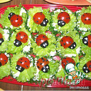 Канапе "Божьи коровки" - кулинарный рецепт