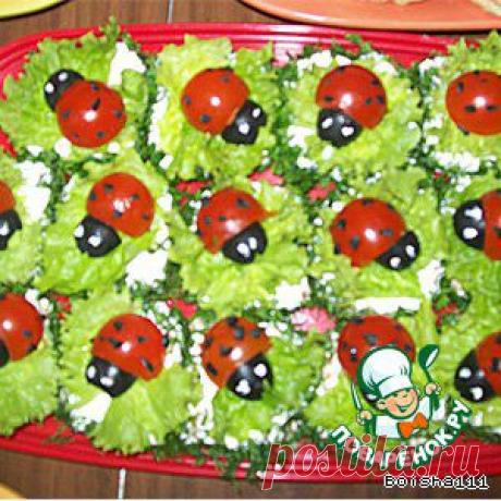 Канапе &quot;Божьи коровки&quot; - кулинарный рецепт