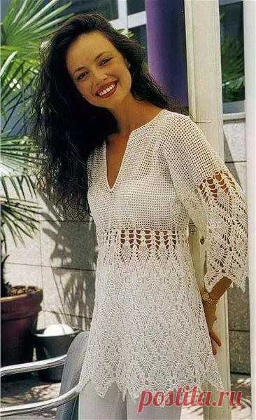 Платья и туники.Подборка.Спицы и крючок.