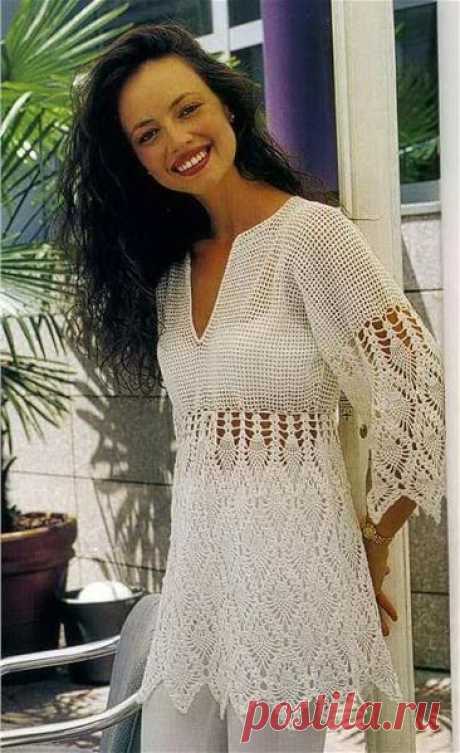 Платья и туники.Подборка.Спицы и крючок.