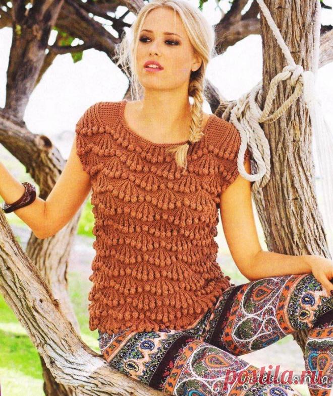 Вязаные маечки и топы со схемами и описанием. » Страница 4