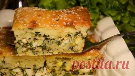 Самый ЛЕНИВЫЙ ПИРОГ с зеленым луком и яйцом!