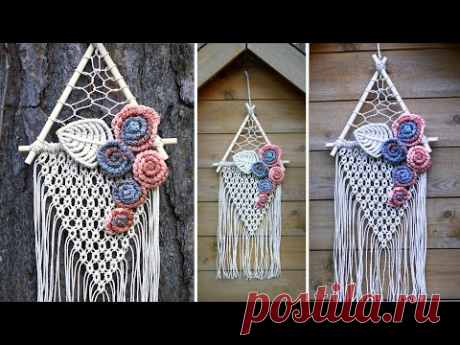 DIY Macrame Triangle 🔺 Wall Hanging Tutorial 🔻 - YouTube