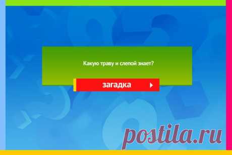 Какую траву и слепой знает - Загадка