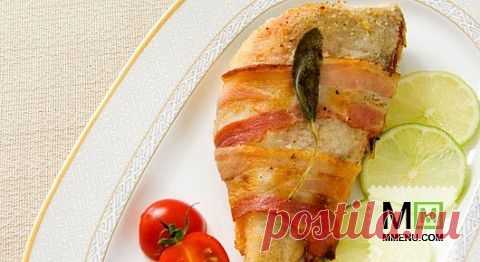 Морской окунь, запеченный с панчеттой - кулинарный рецепт. Миллион Меню