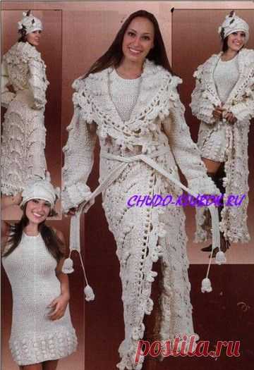 Стильное ажурное пальто