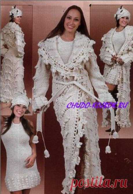 Стильное ажурное пальто