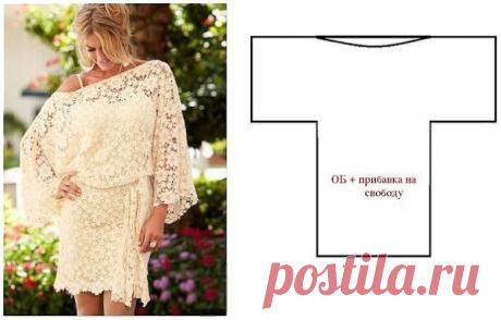 простой фасон , но какое при этом может получиться красивое , нежное платье .....