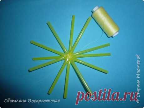 Звездочки из коктейльных трубочек | Страна Мастеров