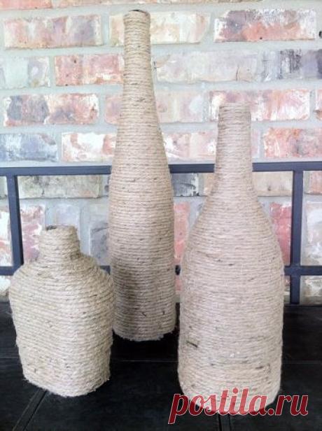 Джутовая корзинка: приятная переделка картонной коробки. Мастер-класс от Tammy Duhon.