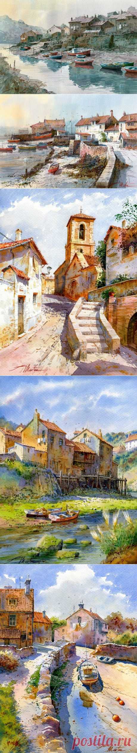 Испанский акварелист Faustino Martin Gonzalez .